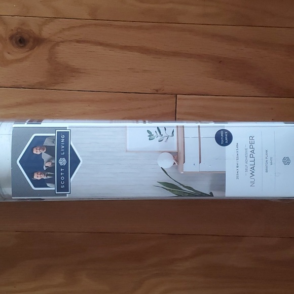 Drew & Jonathan Scott Home Living self adhesive wallpaper NIB brixton plankwhite - Picture 1 of 13